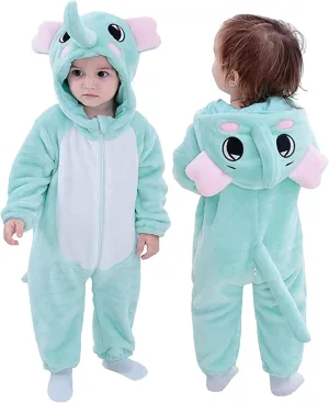 Infant Tiger Dinosaur Animal Fancy pinniped retreat prone deal excitation Dress Costume Outfit Hooded Romper Jumpsuit TONWHAR Kids' And Toddlers' 