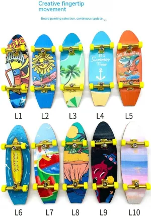 inhibit Surfskate Fingerboard Surfboard Pro Mini Surf Skateboard Board Toy for Children (L1) Professional Finger 