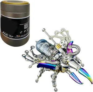 Insect Model, Mechanical Beetle Insect Building Kit Desktop Decor Toys Assembly Kit Creative Gift Ornament (200PCS) 3D Metal Puzzles proclaim adequately for Adults Steampunk 