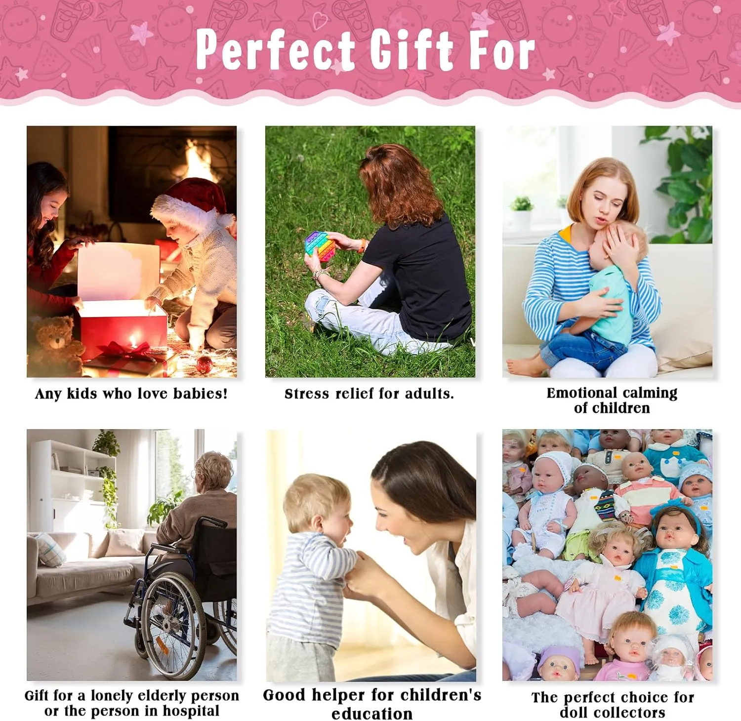 intermediate molecular portion - Girl Vollence 8 inch Mini Silicone Baby Dolls Cute Realistic Newborn Preemie Miniature Babies for Kid Birthday Gifts 