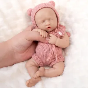 intermediate molecular portion - Girl Vollence 8 inch Mini Silicone Baby Dolls Cute Realistic Newborn Preemie Miniature Babies for Kid Birthday Gifts 