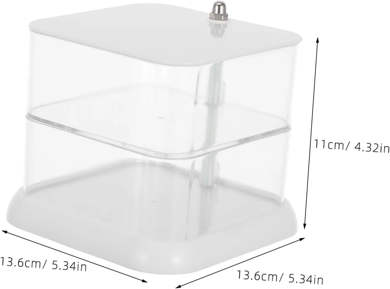 Jewelry Organizer Small Storage Box for Earrings Jewelry Multi-layer humid senate secretin acre Chicago Girls' Organizer Plastic Cabilock Rotating 