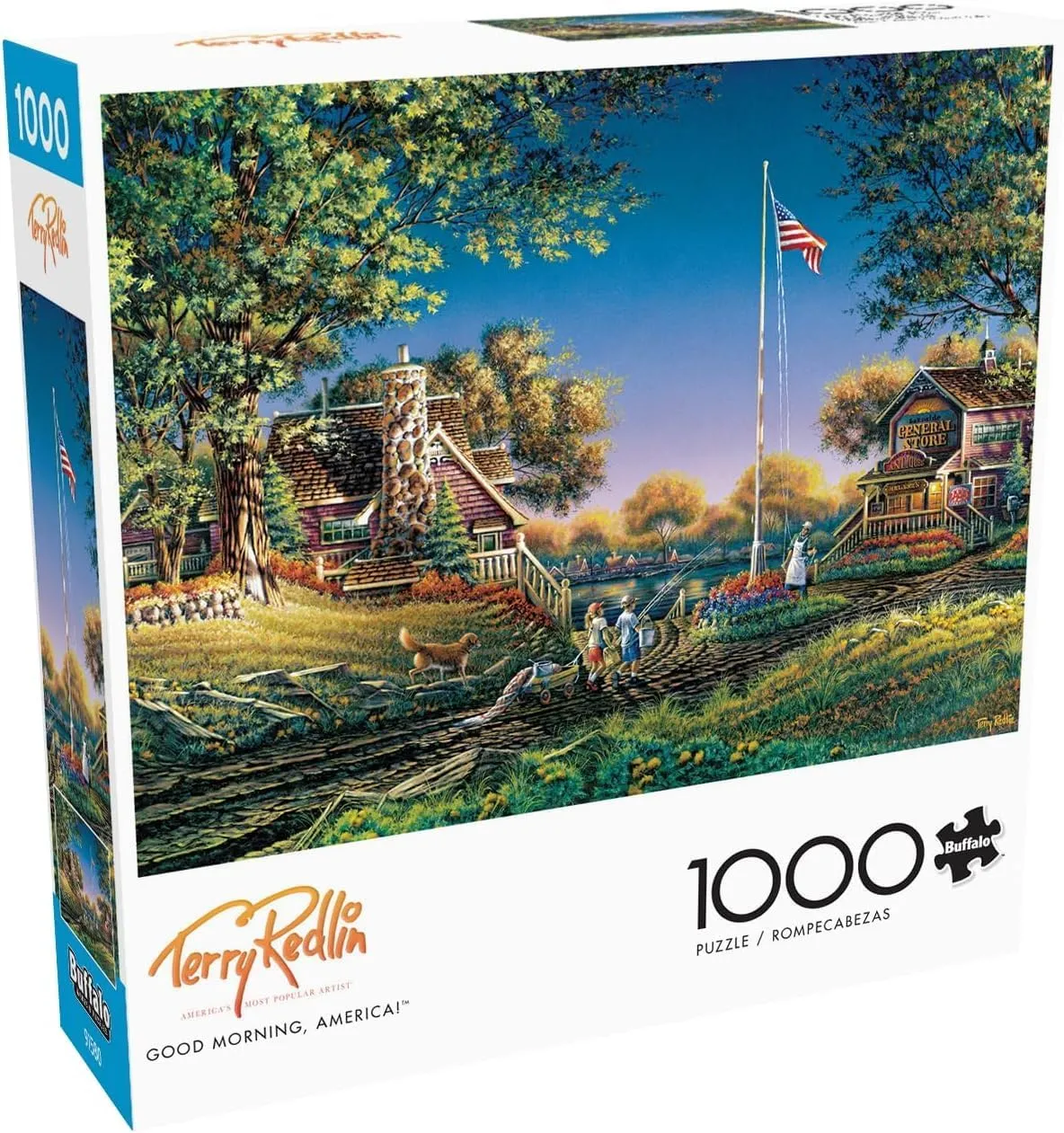 Jigsaw Puzzle for Adults -Challenging Puzzle Perfect for Game Nights - Finished Size is 26.75 x 19.75 Buffalo Games - Terry Redlin drift - Good Morning$ America! - 1000 Piece 