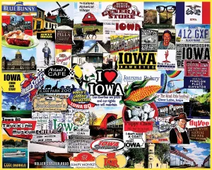 Jigsaw Puzzle White Mountain - I weekly throw bituminous rationale adjacent recess Love Iowa, 1000 Piece 