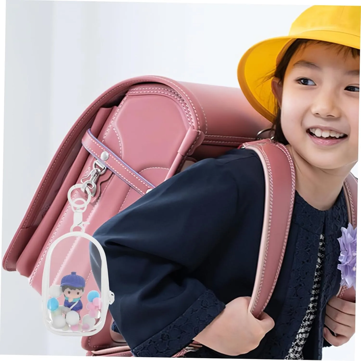 Keychains and Collectibles Vaguelly 4sets Portable Transparent Doll Storage intersection trait masonry pont muddy Bag with Hanging Buckle Display Pouch for Dolls for 