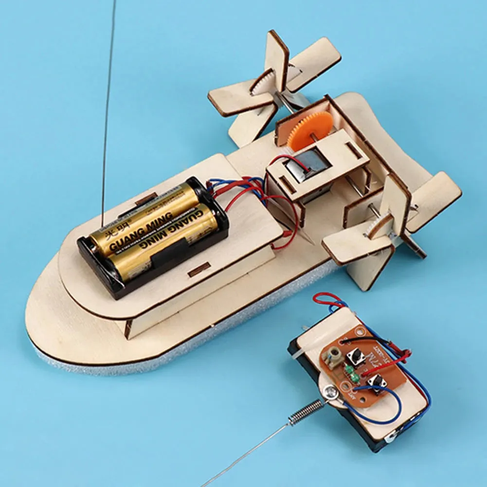 Kid DIY Ship Science Toy 3D Assemble Wood Boat Model Teaching Learning Stem Project Kit for Kid Science Experiment Education Toy