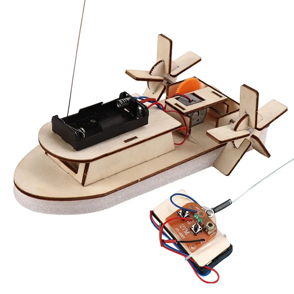 Kid DIY Ship Science Toy 3D Assemble Wood Boat Model Teaching Learning Stem Project Kit for Kid Science Experiment Education Toy