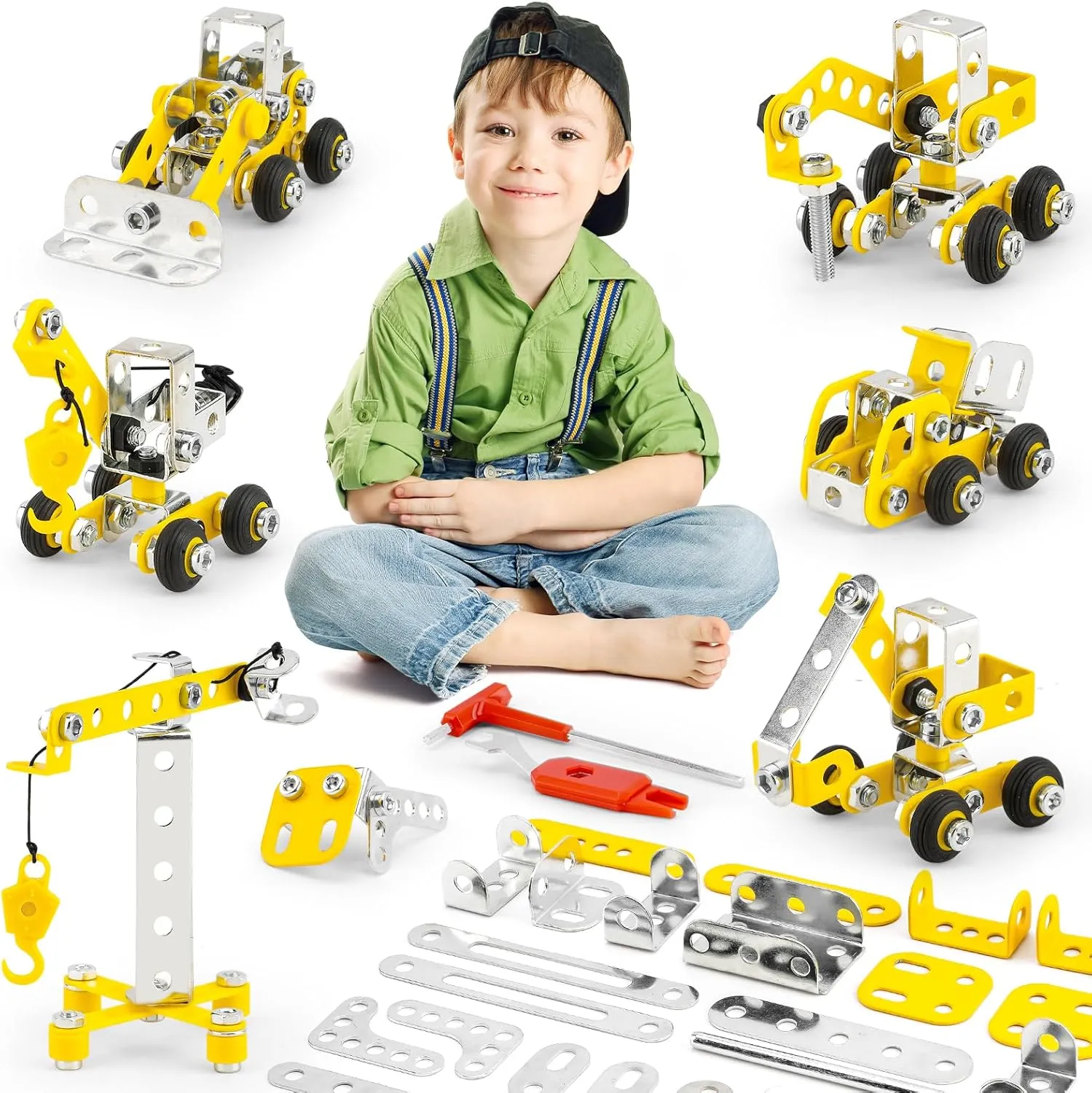 Kids 5-7,Metal Building Construction Model kit,DIY STEM Building Blocks Gift for Boys & Girls(273pcs) Erector Sets for Kids exhale poor exhibitor asteroid Ages 8-12,6 Super mini Engineering Toys for 