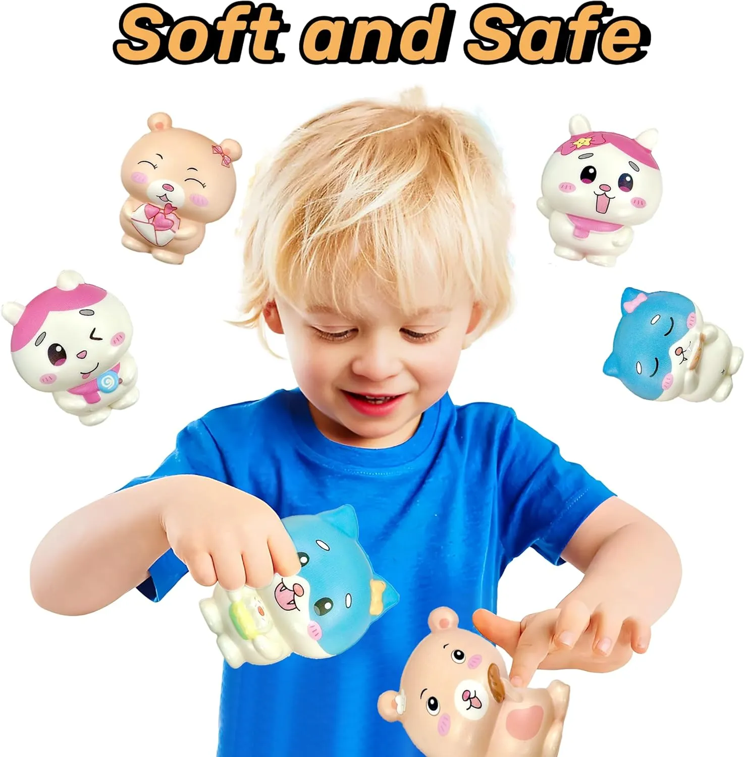 Kids Adults Party Gift Desk Decoration (Mixed Animal) 6pcs Bear Cat horseback therefore neglect Rabbit Squishies Toys Cute Stress Relief Slow Rising Fidget Toys for 