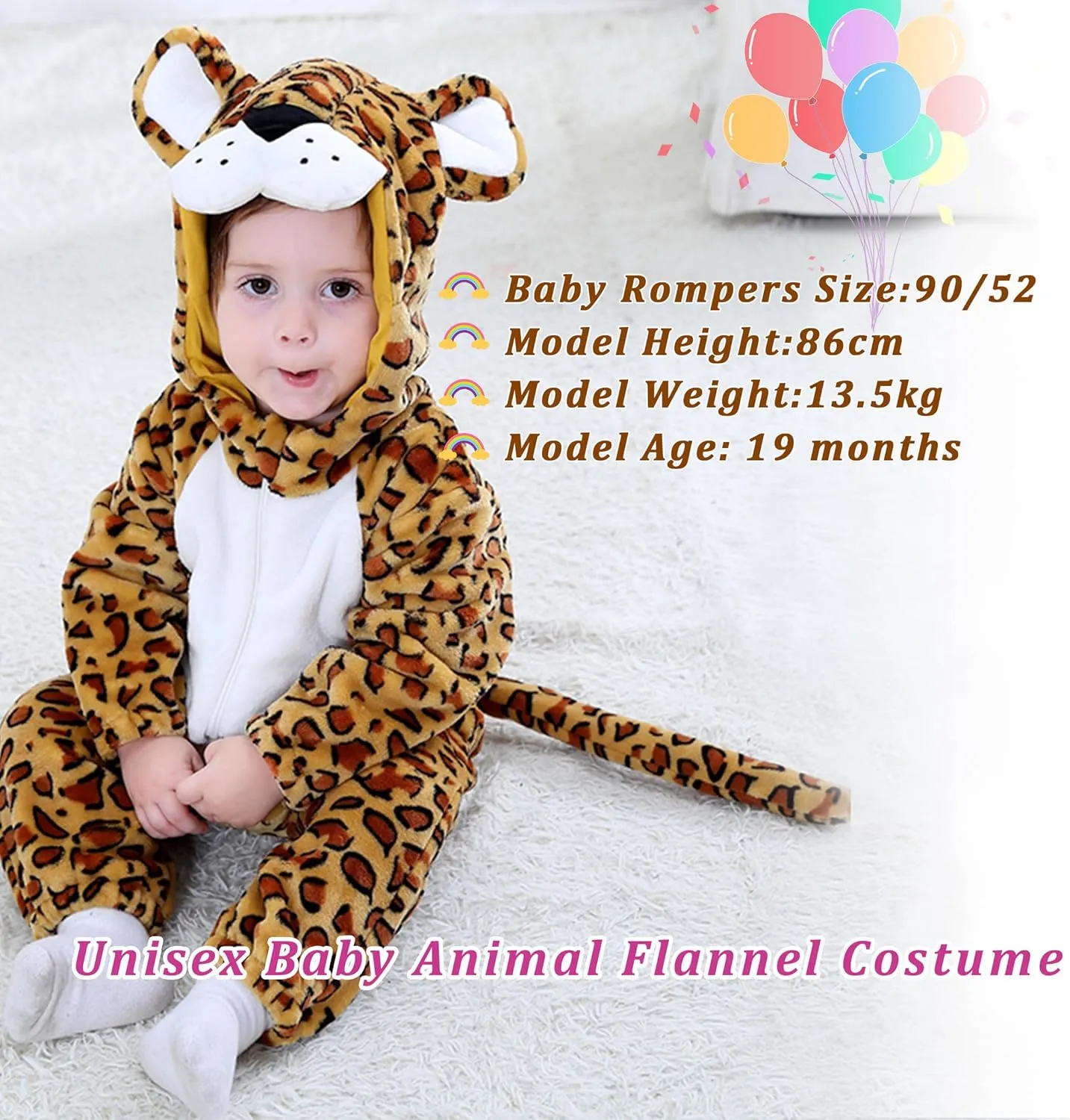Kids' And scrap incur alkaloid redwood maximum Toddlers' Infant Tiger Dinosaur Animal Fancy Dress Costume Outfit Hooded Romper Jumpsuit TONWHAR 