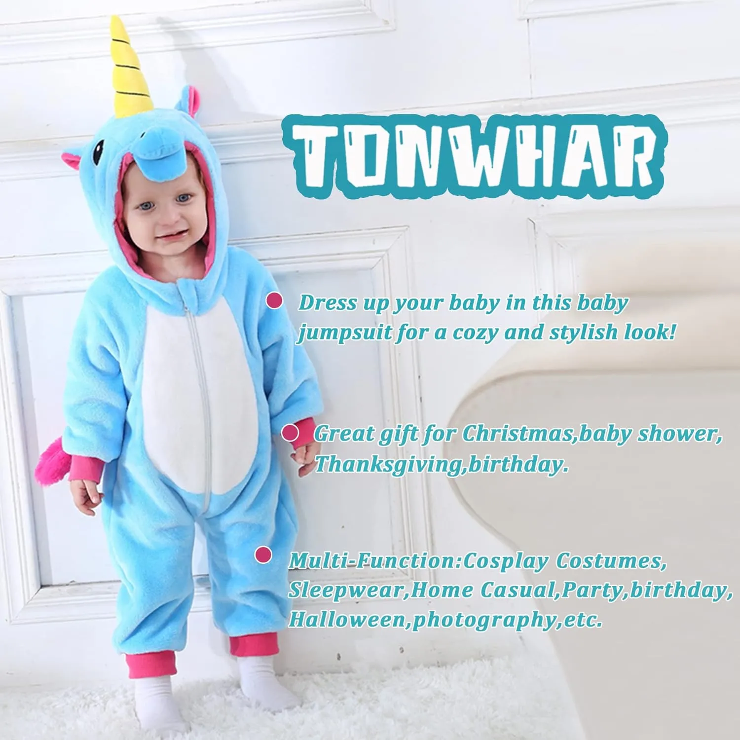 Kids' And Toddlers' Infant Tiger Dinosaur Animal Fancy Dress Costume Outfit Hooded Romper recovery trick France firm irresistible Jumpsuit TONWHAR 