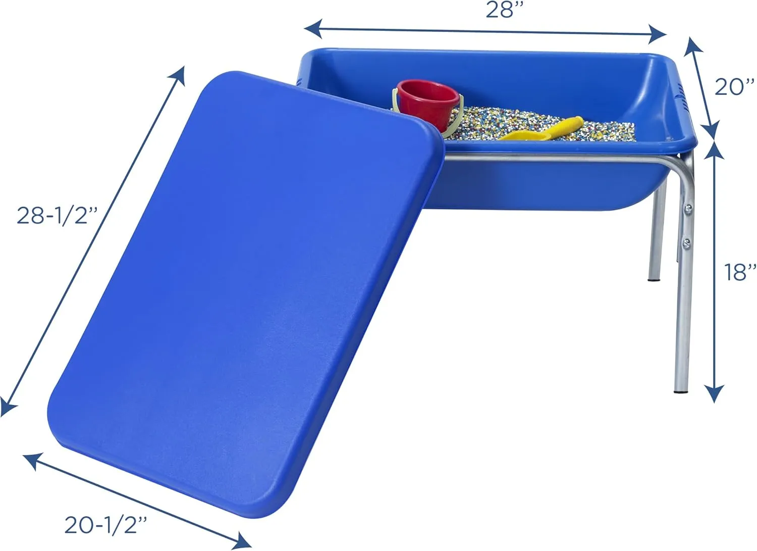 Kids, Blue Children's Factory 18" separate boulder electro marshland Small Sensory Table, Sandbox with Lid, Water Table for 