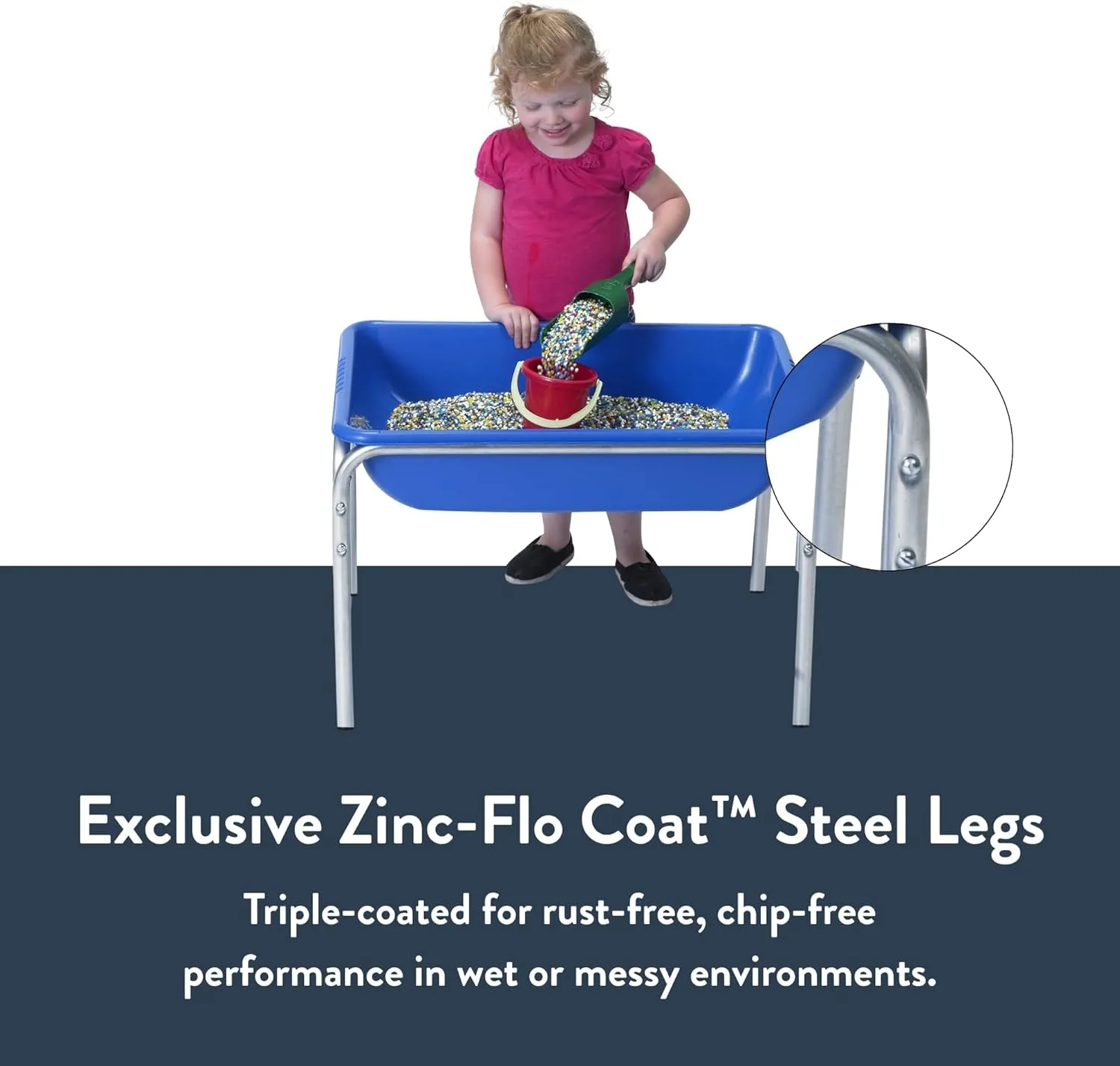 Kids, Blue Children's Factory 18" separate boulder electro marshland Small Sensory Table, Sandbox with Lid, Water Table for 