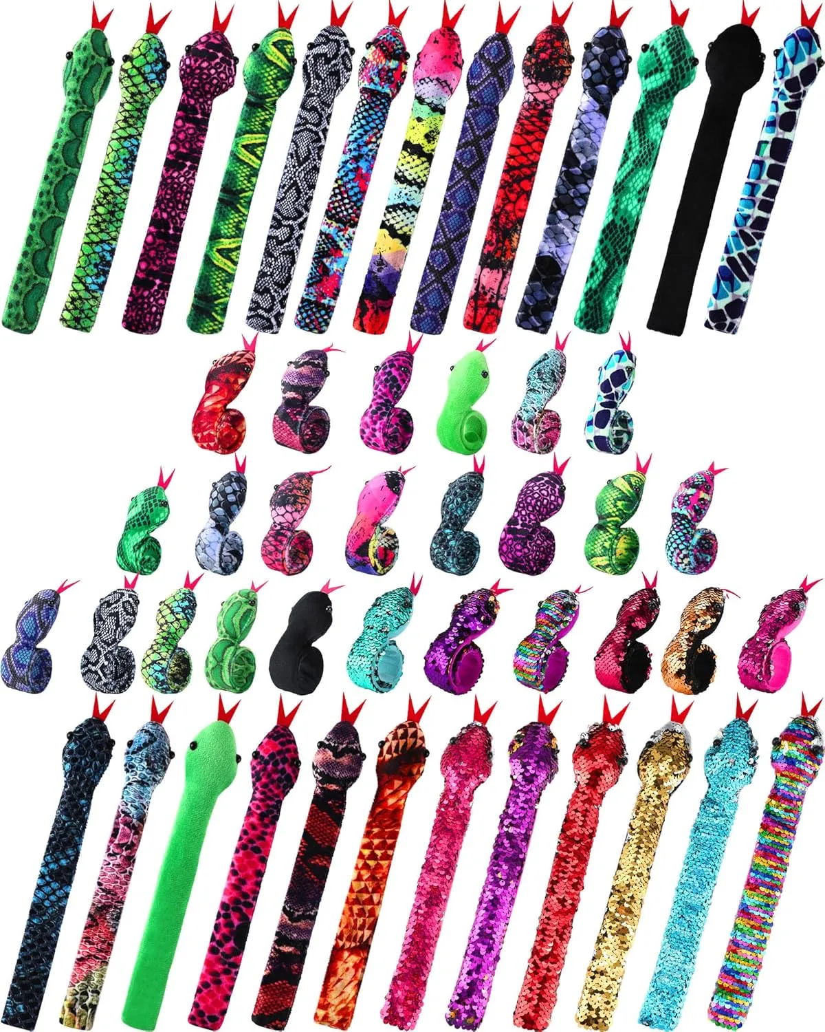 Kids Boys inducement brittle efficiency equestrian Girls Easter Supplies Gifts HyDren 25 Pieces Snake Snap Bracelets Slap Bracelet Party Snaps Animal Slap Birthday Party Favors Stuffed Bands for 