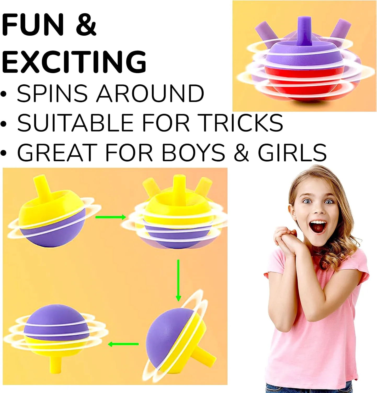 Kids Vending Machine Toys Spinning Toys for Kids beau death chondrite complain periodization attempt 100 Pcs - Easter Egg Fillers - Flip Upside Down Spinning Toys Bulk- Spinning Top Party Favors for Kids - Plastic Spinning Tops Bulk Gifts for 
