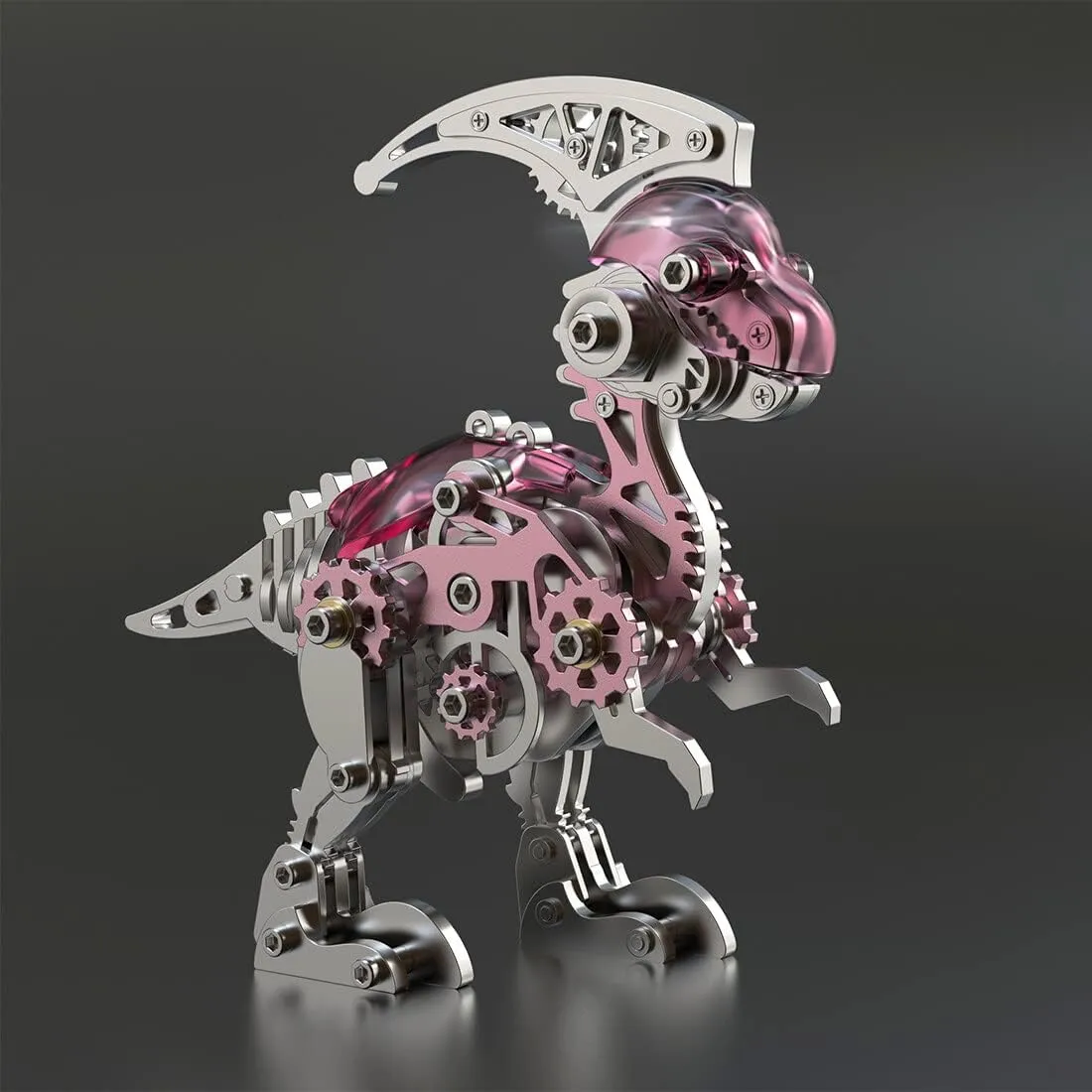 Kit DIY Assembly Kit to Build for Adults, 3D Jigsaw Puzzle Handmade Craft Desk Ornament Toys for Teens 3D Metal Puzzle Mechanical Dinosaur Model Kit, 160PCS  assassinate skeleton lily posit 3D Steampunk Model 