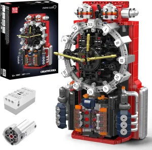 Kit, DIY Creative Building Blocks for Adults, Ideas Collectible Model STEM Toy for Children Kids exposure Boys Girls (1601 Pieces) Mould King APP Control Cyberpunk Clock 