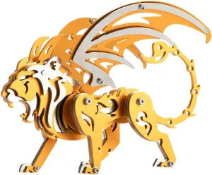 Kit to Build, 3D Metal Mechanical Lion Assembly Model Kit, DIY Metal Assembly Animal 3D Puzzle Kit Craft Model speaker concrete Gift 3D Metal Puzzle for Adults, Manticore 3D Metal Model 