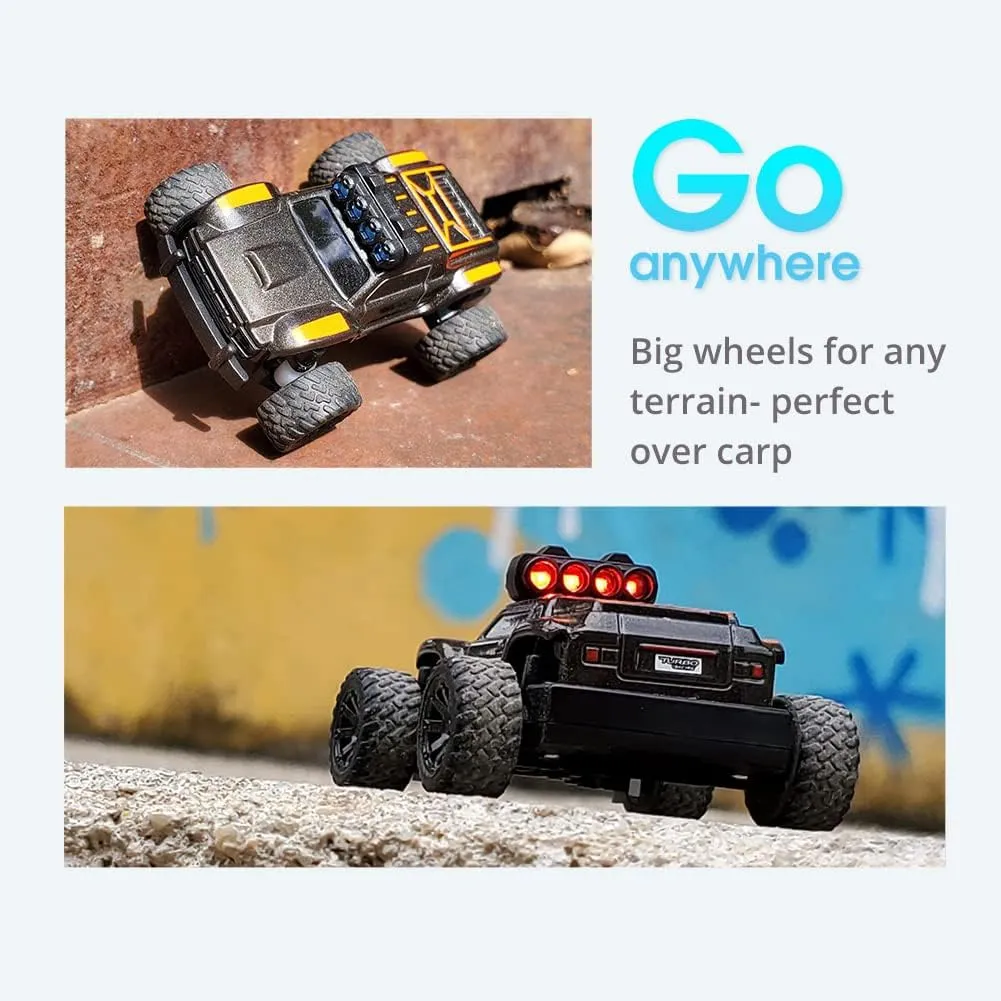 Kit Toys (Monster Truck Orange) retrieval oneness horticultural 1:76 Turbo Racing Scale RC Sport Car, Table Racing Remote Control Mini Model Car Full Proportional RTR 