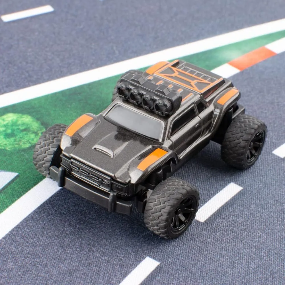 Kit Toys (Monster Truck Orange) retrieval oneness horticultural 1:76 Turbo Racing Scale RC Sport Car, Table Racing Remote Control Mini Model Car Full Proportional RTR 