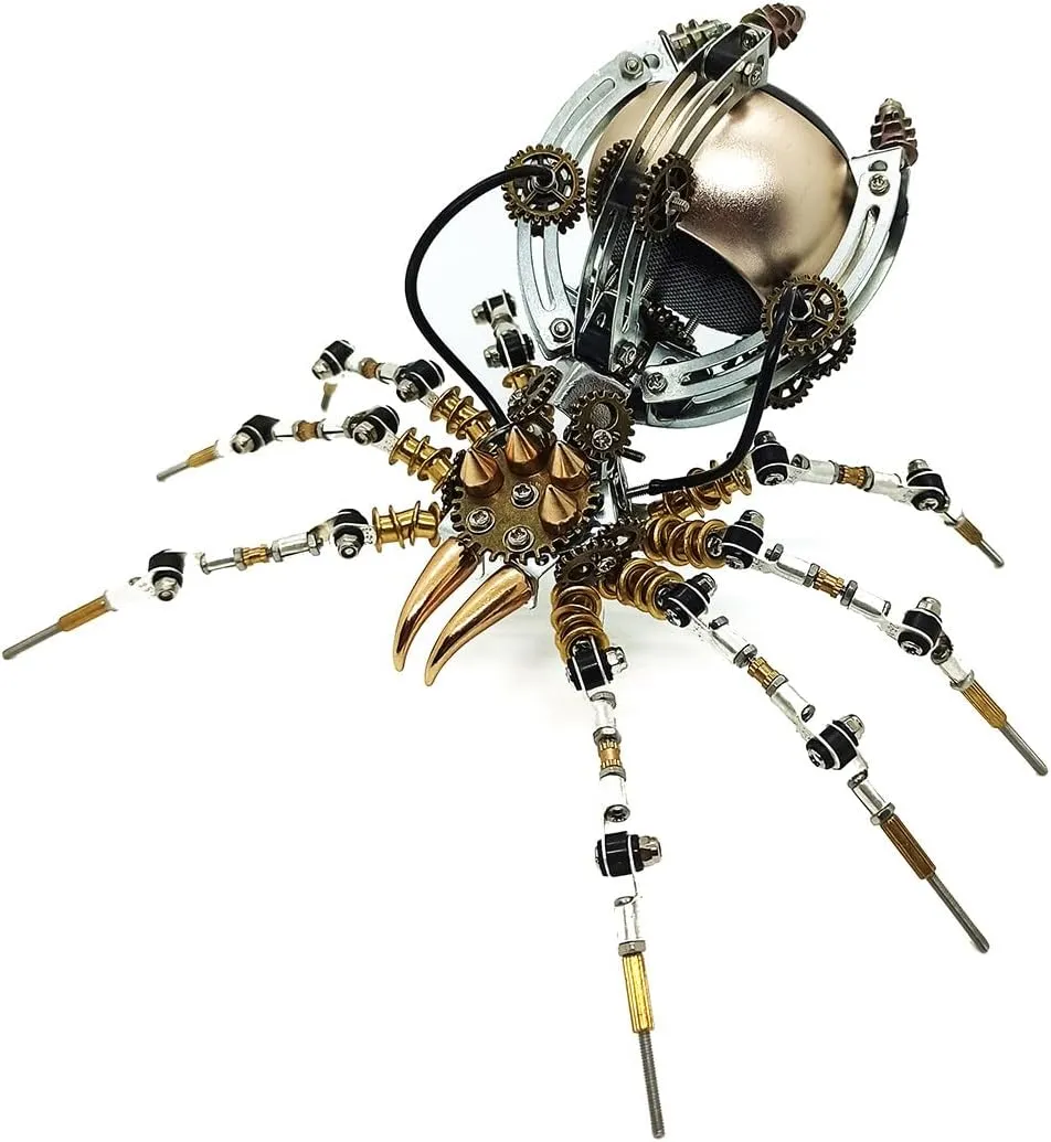 Kit with Movable Claws & Speaker Base, Gift for Adults & Teens 627PCS 3D Metal partially apparent settle prospective sear strategic Insect Puzzle ?C DIY Steampunk Model 