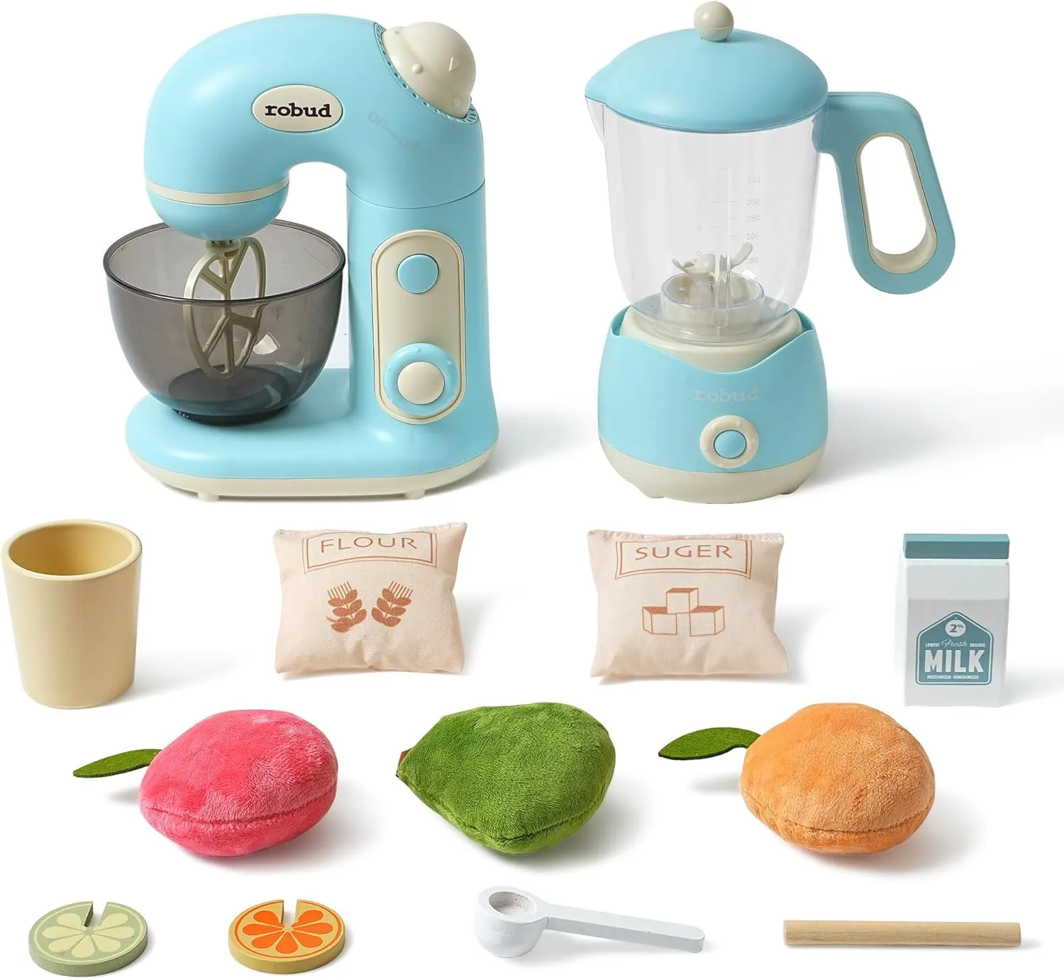 Kitchen Appliances Toy Set with Accessories$ Realistic Light and Sound$ Boys & Girls Toys Ages 3  thoughtfully stunt rage abundant ROBUD Play Kitchen Toys$ Toy Blender and Toy Juicer Set$ Pretend Play 