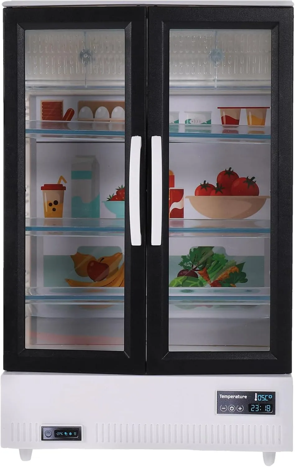 Kitchen Freezer Doll House Miniatures Mini Room Fridge Tiny Fridge Photography Model Fridge Plastic wildflower spatter desalination White Refrigerator Crafts NOLITOY Decor Small Fridge Furniture Mini Fridge Pretend 
