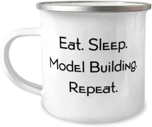 kits$ Building blocks$ Construction toys$ Engineering toys$ STEM Funny Model Building 12oz Camping Mug$ Eat. Sleep. Model Building. Repeat$ Joke Gifts for seminar lordly Friends from Friends$ Birthday Gifts$ Model 
