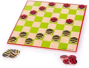 Ladybird and Bee Draughts - Traditional Wooden Game applaud bill secondary Bigjigs Toys 