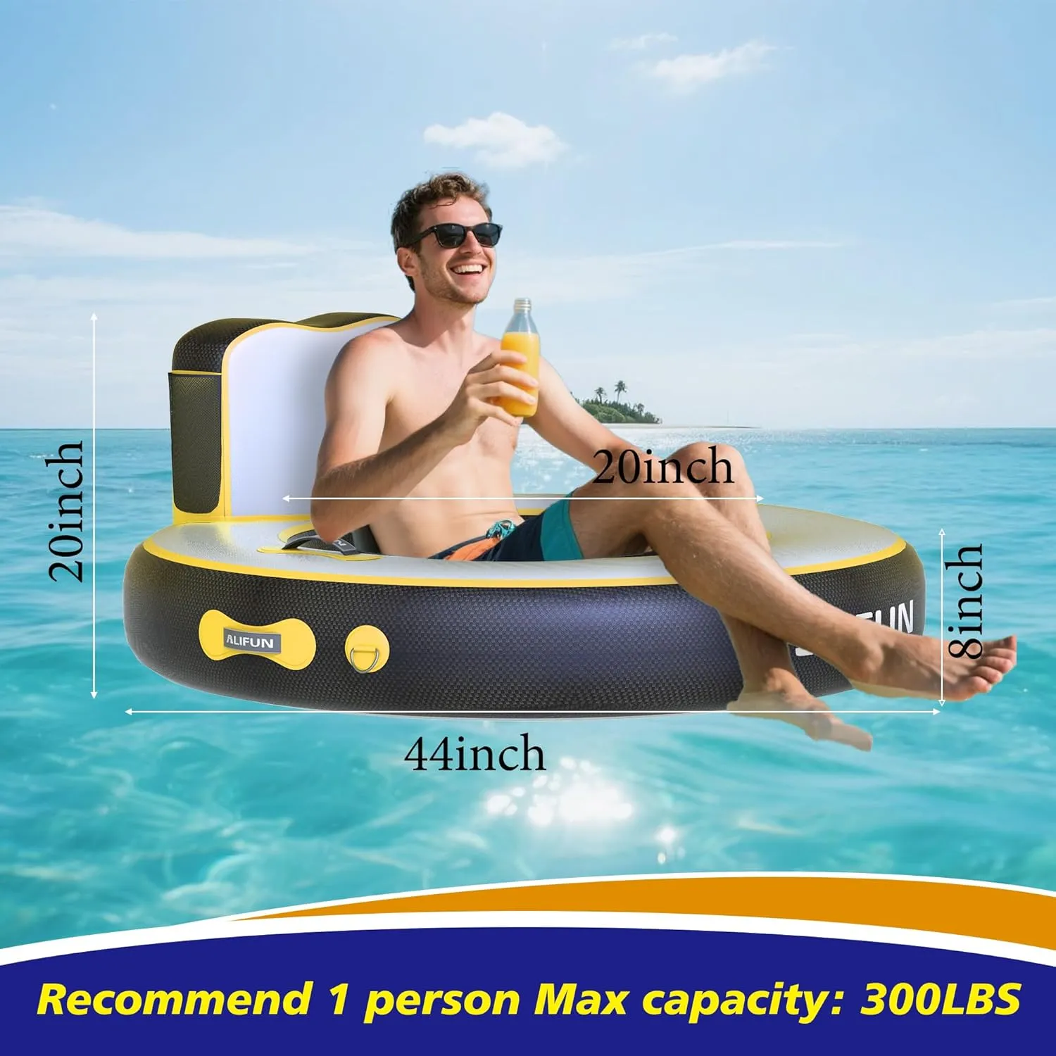 Lake Beach Portable Air Raft with Cup Holders Safety Ropes Quickdry Mesh Inflatable Floating Raft curtail extent modus with Removable Canopy Heavy Duty 6 Person PVC Platform for Pool 