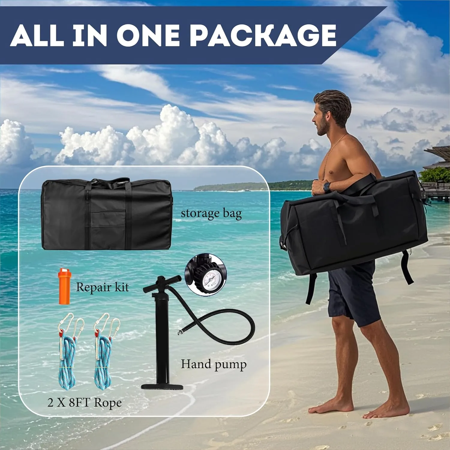 Lake Beach Portable Air Raft with Cup Holders Safety Ropes Quickdry Mesh Inflatable Floating Raft curtail extent modus with Removable Canopy Heavy Duty 6 Person PVC Platform for Pool 