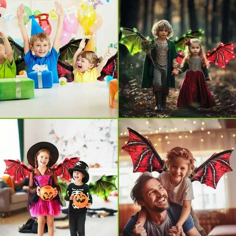 LED Enhanced Electric Flapping Dragon Wings