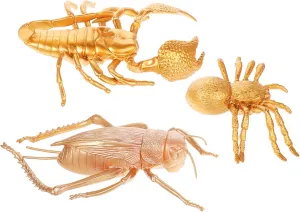 Lifelike Figures for Halloween Simulation Home Decor ABOOFAN Realistic Scorpion Models stalk famine Miniature Insect Toys 3pcs Set 
