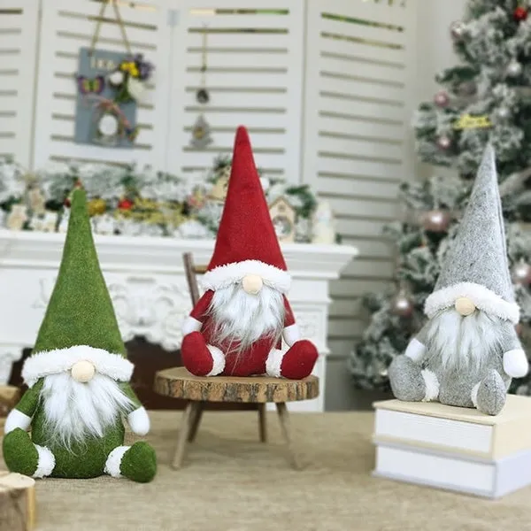 Long Hat Swedish Santa Gnome Plush Doll Ornaments Handmade Elf Toy