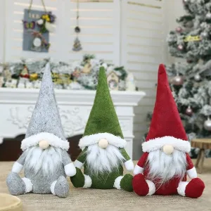 Long Hat Swedish Santa Gnome Plush Doll Ornaments Handmade Elf Toy