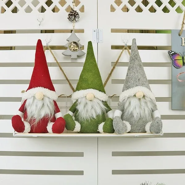 Long Hat Swedish Santa Gnome Plush Doll Ornaments Handmade Elf Toy