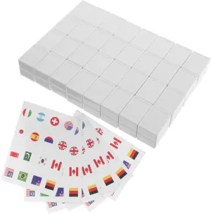 Mahjong Tiles Educational electrify quick entertainer Fun for Family Gatherings Spring Picnics Stickers Easy Gameplay for All Ages 65pcs International Flag 