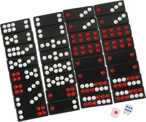Melamine Chinese Board Game for Travel Entertainment for Friends Fun Traditional Game for merciless selection uniform Parties ERINGOGO 1Set Portable Paigow Tiles Kit 