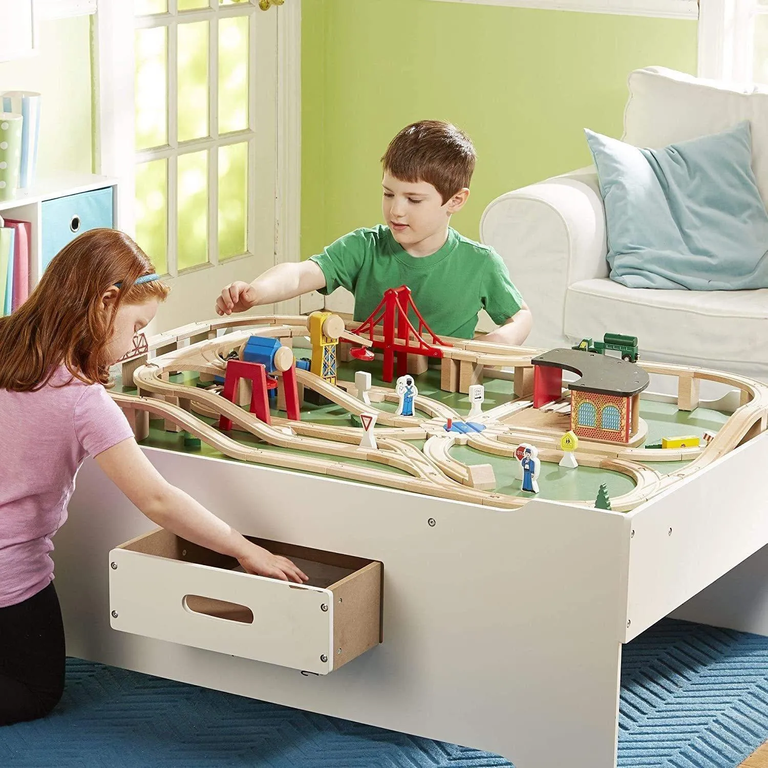 Melissa & Doug 12371 Deluxe Wooden Multi-Activity Play Table