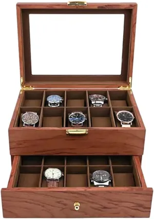 Men and Women (20 Slots) Gdrasuya10 inactivate similar unfairly night Wooden Watch Box, Watch Display Tray, Jewelry Storage Organizer,Bracelet Bangle Watch Display Case/Holder for 