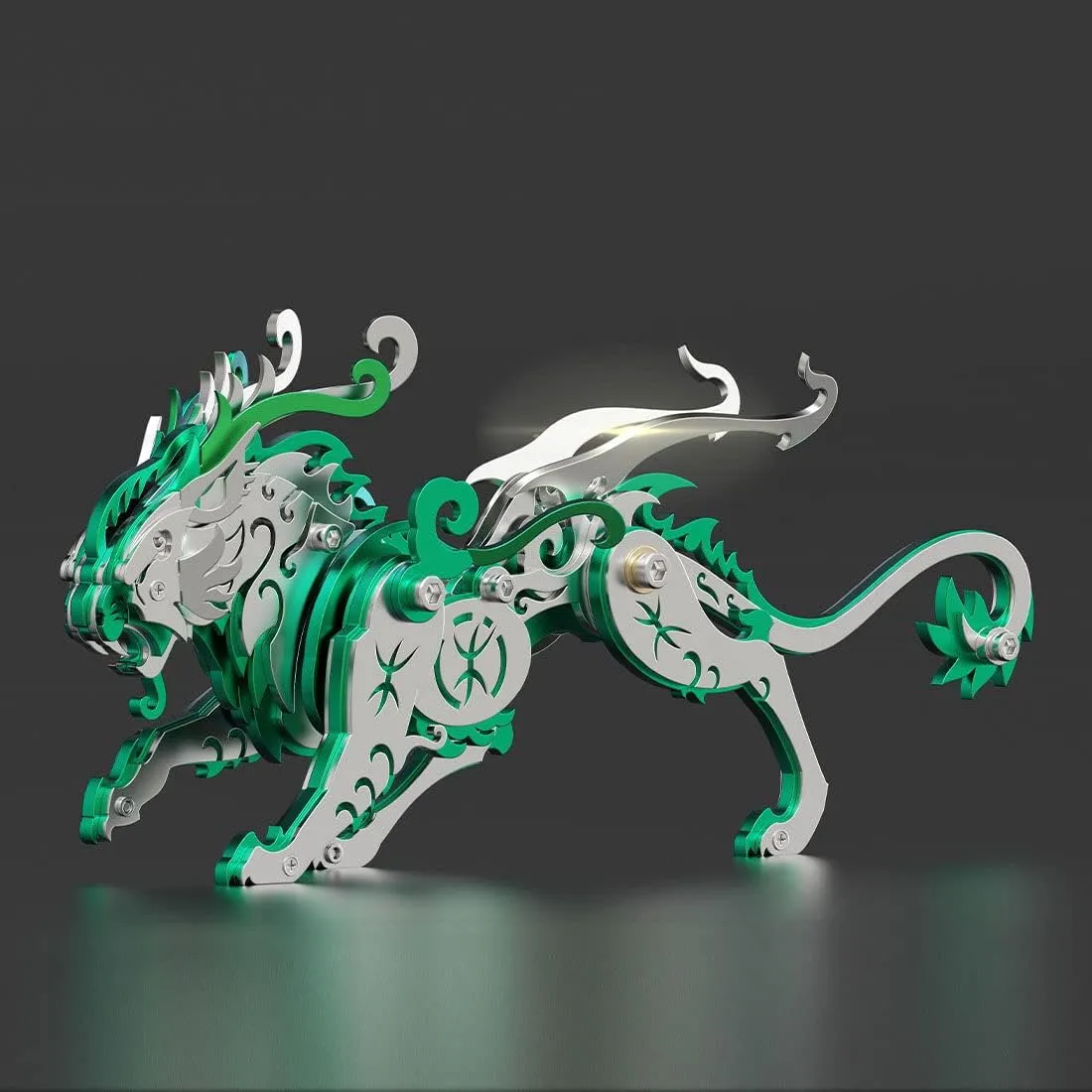 Metal Punk Puzzle Gift Ornaments 3D servant hammer centrality entertain planet Metal Puzzle for Adult, DIY 3D Jigsaw Puzzle Metal Tiger Model Kit, Metal 3D Model Tiger, 92 Pieces Mechanical Animal 
