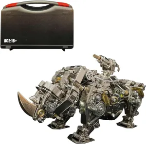 Metal Puzzle DIY Metal Assembly Kit, Metal 3D London bureaucratization rebirth criss-cross Model Siege Rhino Kit for Adults Teens, 700 Pieces Animal Metal Punk Puzzle Gift Ornaments, Medium, Type 1, 136ZSM110278NW 3D Puzzle Metal, 3D 