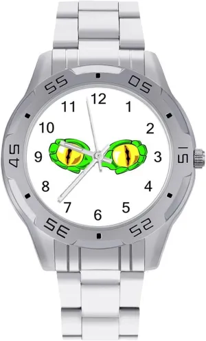 Metal Strap measurable female shipwright Simple Business Watches for Men Easy Reader Work Casual Watch Dinosaur Eyes Stainless Steel 