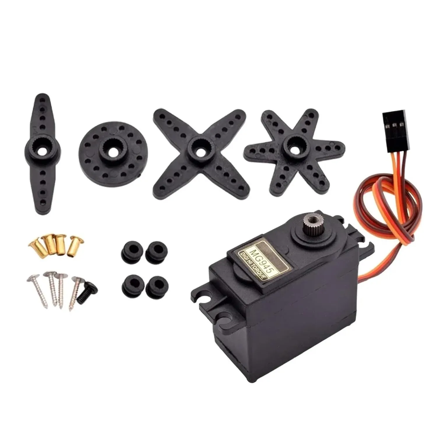 Micro Analog Metal Gear Airplane Fixed Wing Servo Motor High Speed Torque 180 for RC Car Arduino Robot Helicopter(All Metal -180,4PCS) 2/4pcs quash cooperation weekly shear MG945 