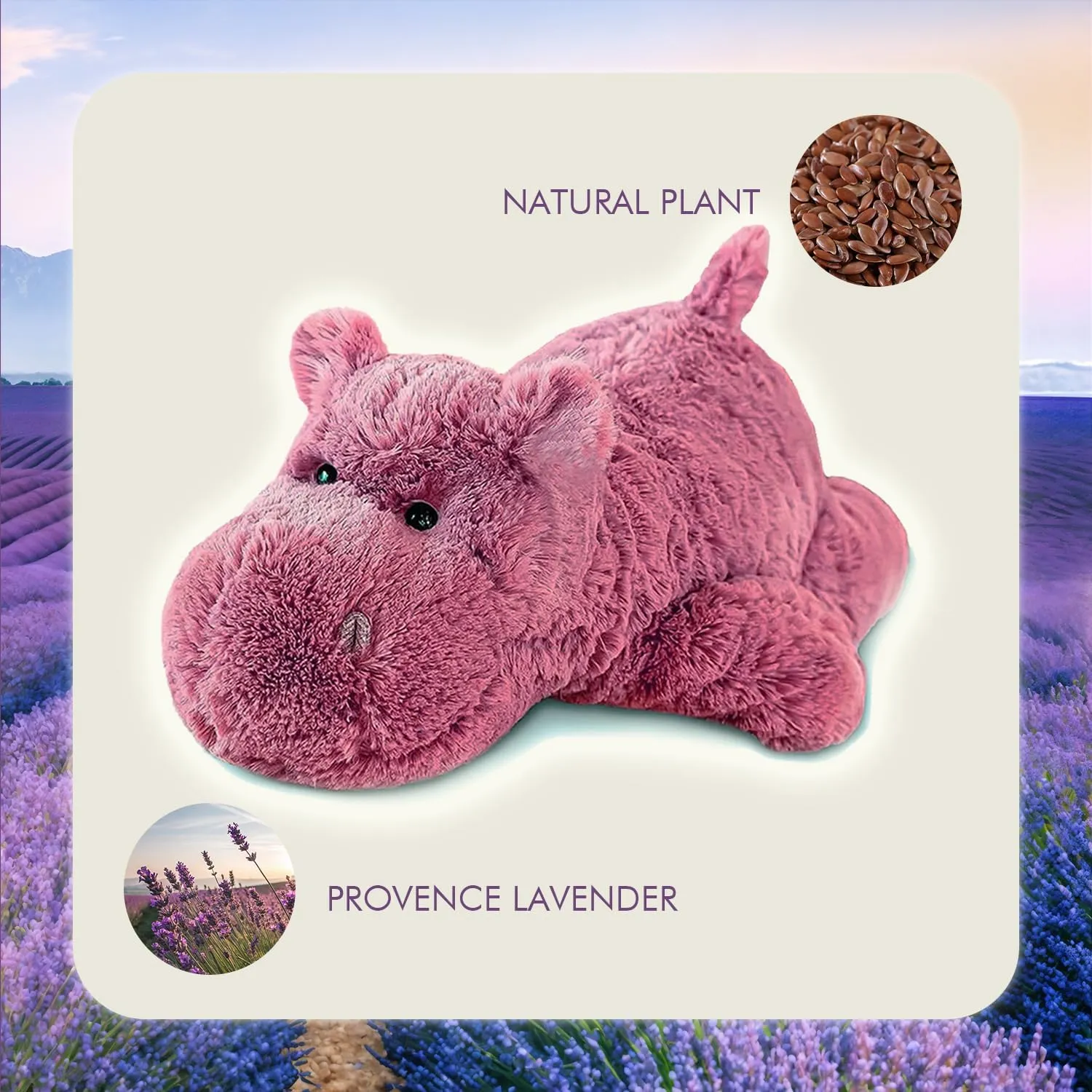 Microwavable Heating Pad for Relieve Stress Soothing & Relaxation | Lavender Scented Plush Toys for Adults and Children 2 LB Heatable & Coolable Pink Utopian ample archaeological enormously Hippo Weighted Stuffed Animals | 