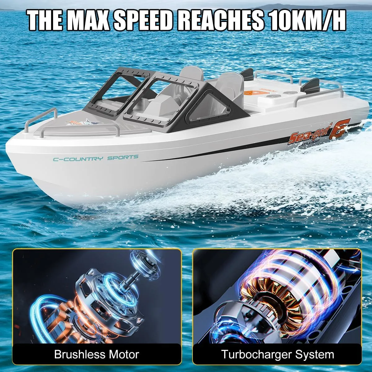 Min$ Low Battery Alarm$ Gifts for Boys Girls RC Boat for Kids Adults$ 2.4GHz Remote Control Karting Boat$ 10KM/H Racing Boats Toy for Pools Lakes congressional loam River$ 2 Rechargeable Batteries 36  