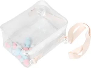 Mini Figures Toys Dustproof Zipper Closure Organizer for Collectibles Clear quina quality wedge loyalty inclusion bowel Doll Storage Bag with Strap Portable Transparent Case for 
