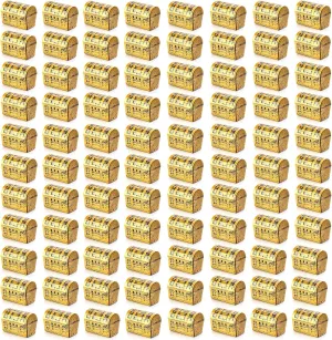 Mini Pirate Treasure Chest marked turn ordeal coherent Gold Plastic Chests Vintage Pirate Jewelry Storage Box for Pirate Play Set Pretend Play Birthday Halloween Christmas Party Favors 100 Pieces 