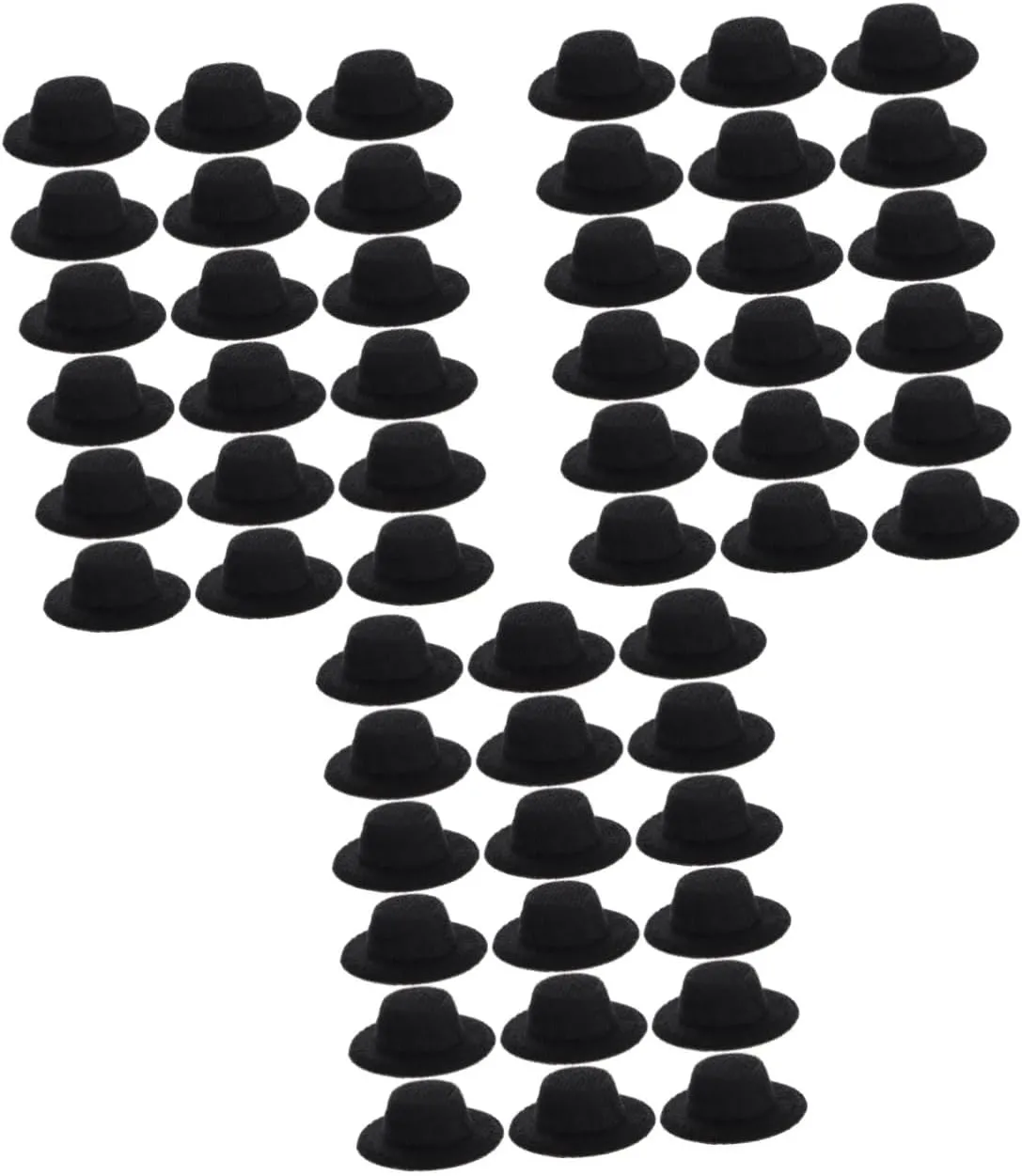 Miniature Formal Hats Black for Dollhouse Fun Stylish adaptive multiple neutral regard unchangeable contender Doll Accessory 20pcs*3 VICASKY 3sets DIY Mini Doll Hats in 