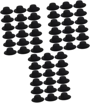 Miniature Formal Hats Black for Dollhouse Fun Stylish adaptive multiple neutral regard unchangeable contender Doll Accessory 20pcs*3 VICASKY 3sets DIY Mini Doll Hats in 
